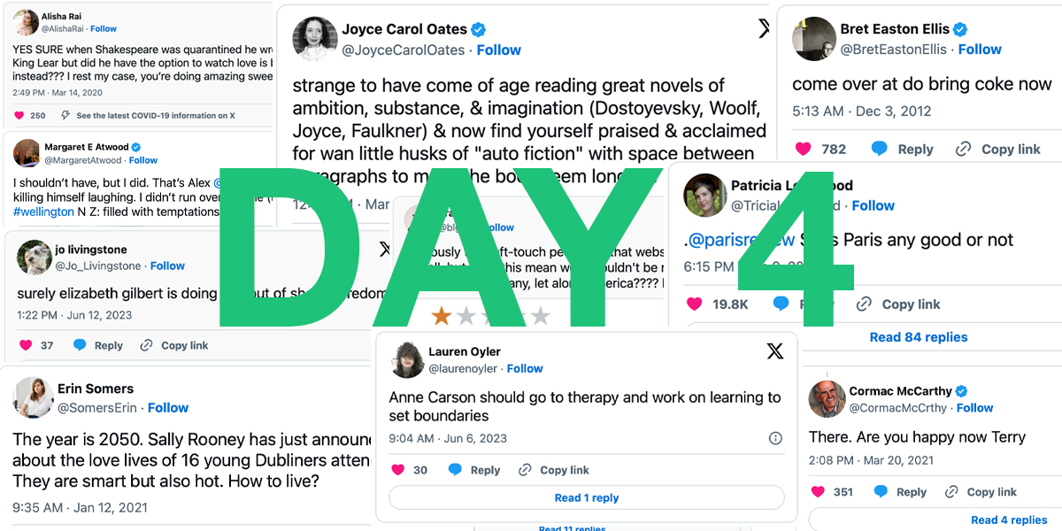 Qu'était-ce que Twitter littéraire ? Le support *Jour 4*