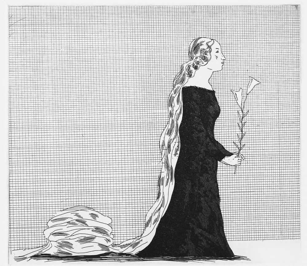David Hockney, "La vieille Raiponce" 1969 (de "Raiponce")