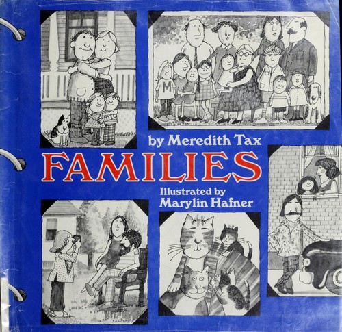 Un livre d'images anglais sur la diversité familiale de 1981 par Meredith Tax, illustré par Marylin Hafner