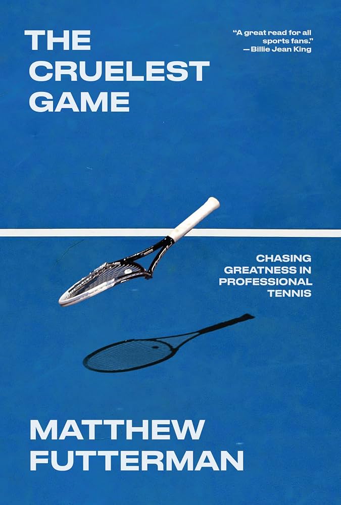Matthew Futterman, <une classe="externe" href="https://bookshop.org/a/132/9780385550727" cible="_vide" rel ="pas d'ouverture"><em>Le jeu le plus cruel : à la recherche de la grandeur dans le tennis professionnel</em></a> ; conception de la couverture par Oliver Munday (Doubleday, 4 août) » width= »675″ height= »1000″ /> Matthieu Futterman, <em>Le jeu le plus cruel : à la recherche de la grandeur dans le tennis professionnel</em>; conception de la couverture par Oliver Munday (Doubleday, 4 août)</span></p>
<p>J’aime la distance sournoise entre la raquette et son ombre.</p>
<p><span class=