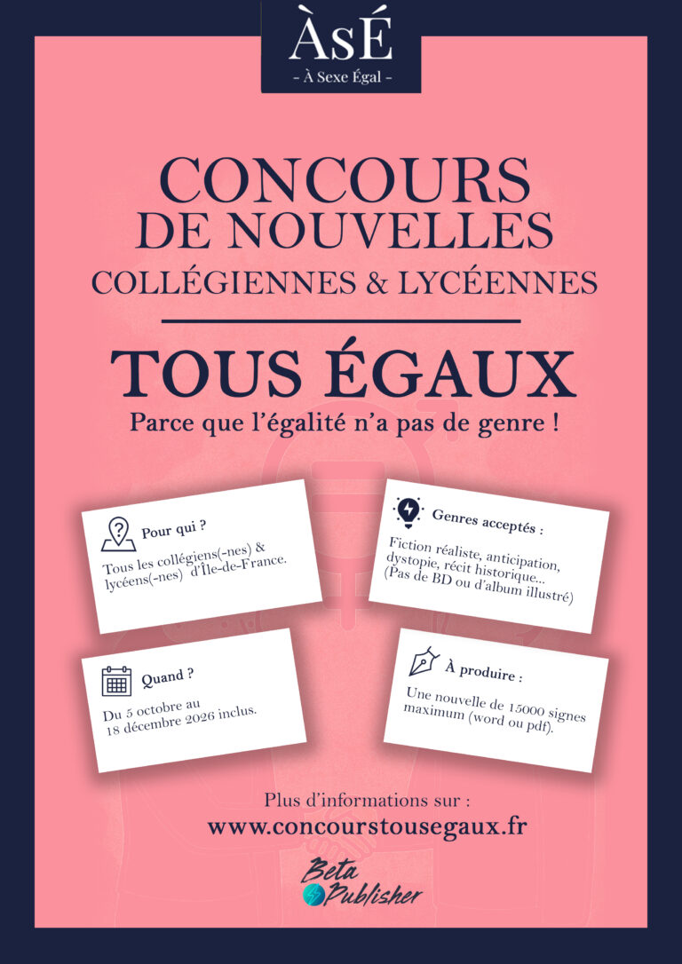 « Tous égaux » : un concours d’écriture pour sensibiliser les jeunes à l’égalité femmes-hommes