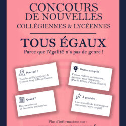 « Tous égaux » : un concours d’écriture pour sensibiliser les jeunes à l’égalité femmes-hommes